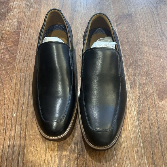 Florsheim Rucci Moc Toe Mens 9.5 Loafer Dress Shoes Black Leather Made in USA main image 6